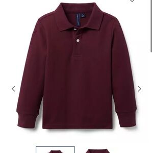 Janie and Jack Deep Red Kids Polo